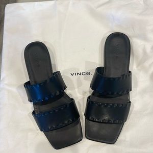 Vince 38.5 black sandals authentic